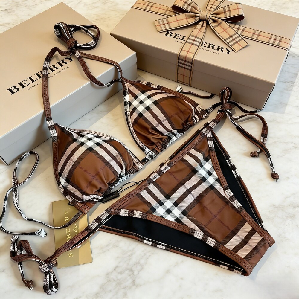 Burberry Plaid Bikini in Swimwear